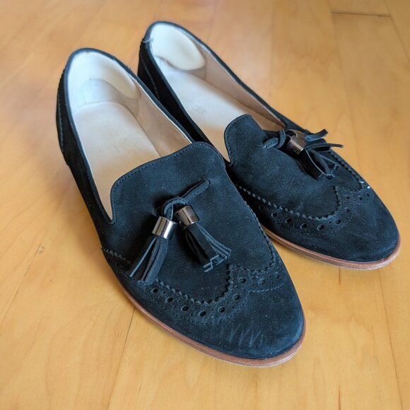 Jo Mercer Women's Suede Loafters (US 6.5 used once) - Picture 1 of 4
